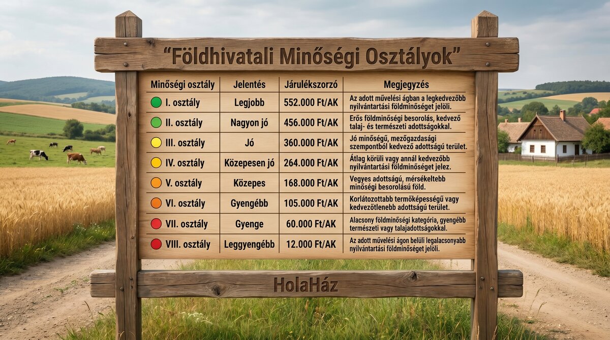 aranykorona melletti minőségi osztályok