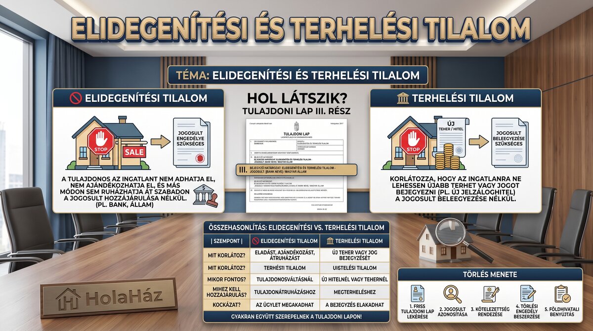 Elidegenítési és terhelési tilalom magyarázat