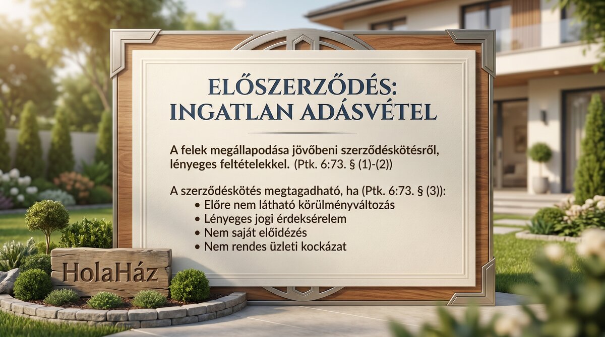 előszerződés jogszabályi háttér