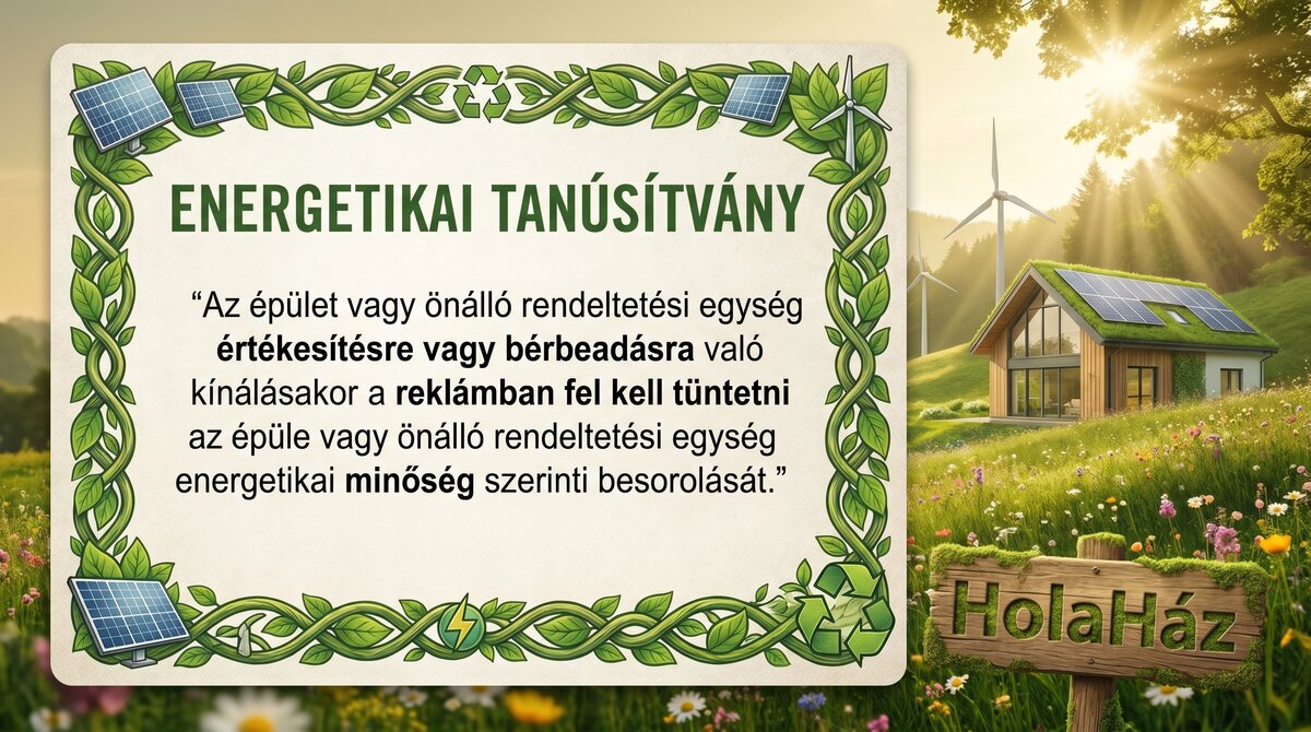 energetikai besorolás ingatlan hirdetés során