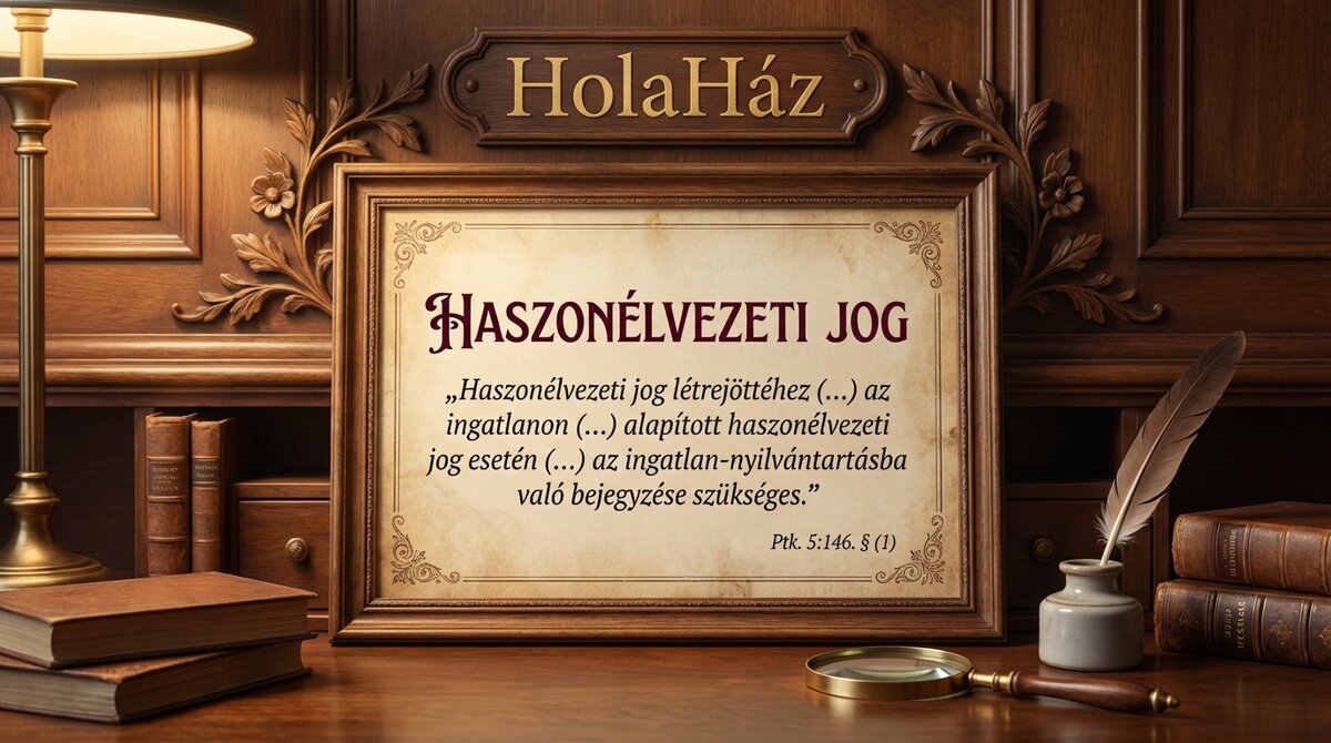 haszonélvezeti jog földhivatali bejegyzés
