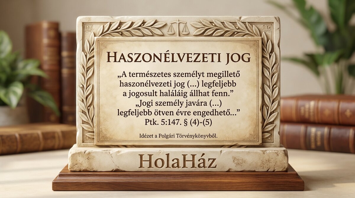 haszonélvezeti jog időtartam korlát