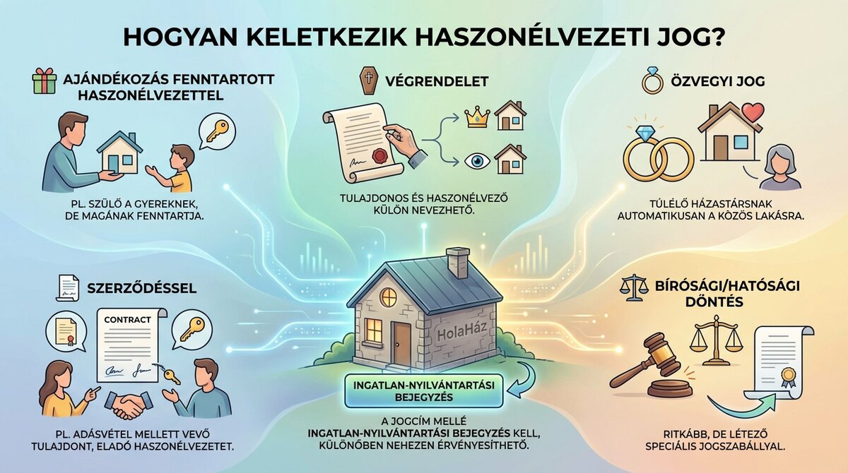 haszonélvezeti jog keletkezése