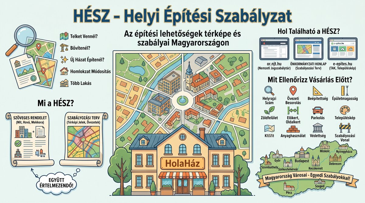 HÉSZ hol található, konkrét városok