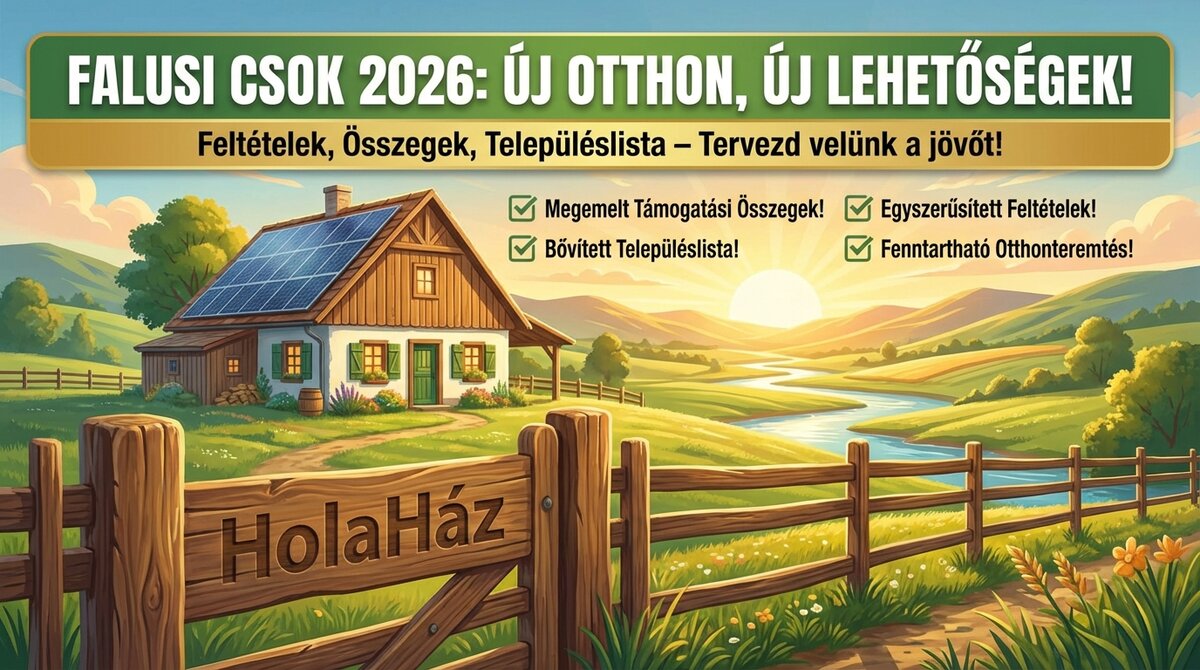Falusi CSOK 2026: Feltételek, Összegek, Települések