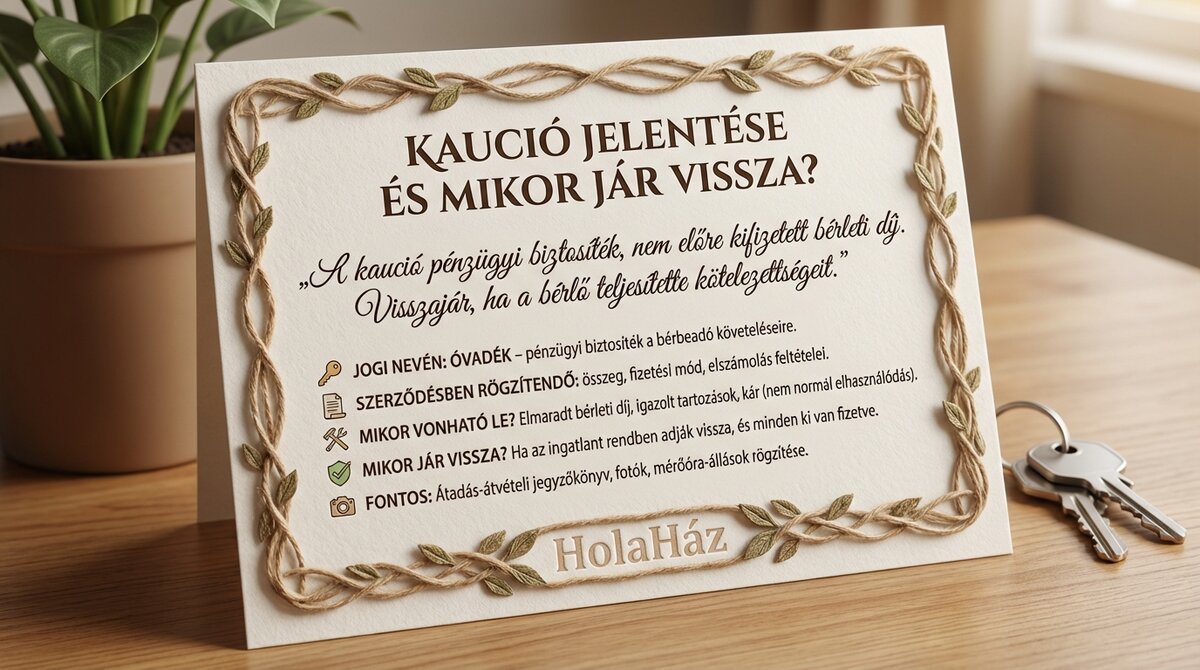 Kaució jelentése és mikor jár vissza?