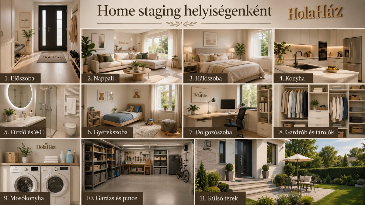 home staging helyiségenként