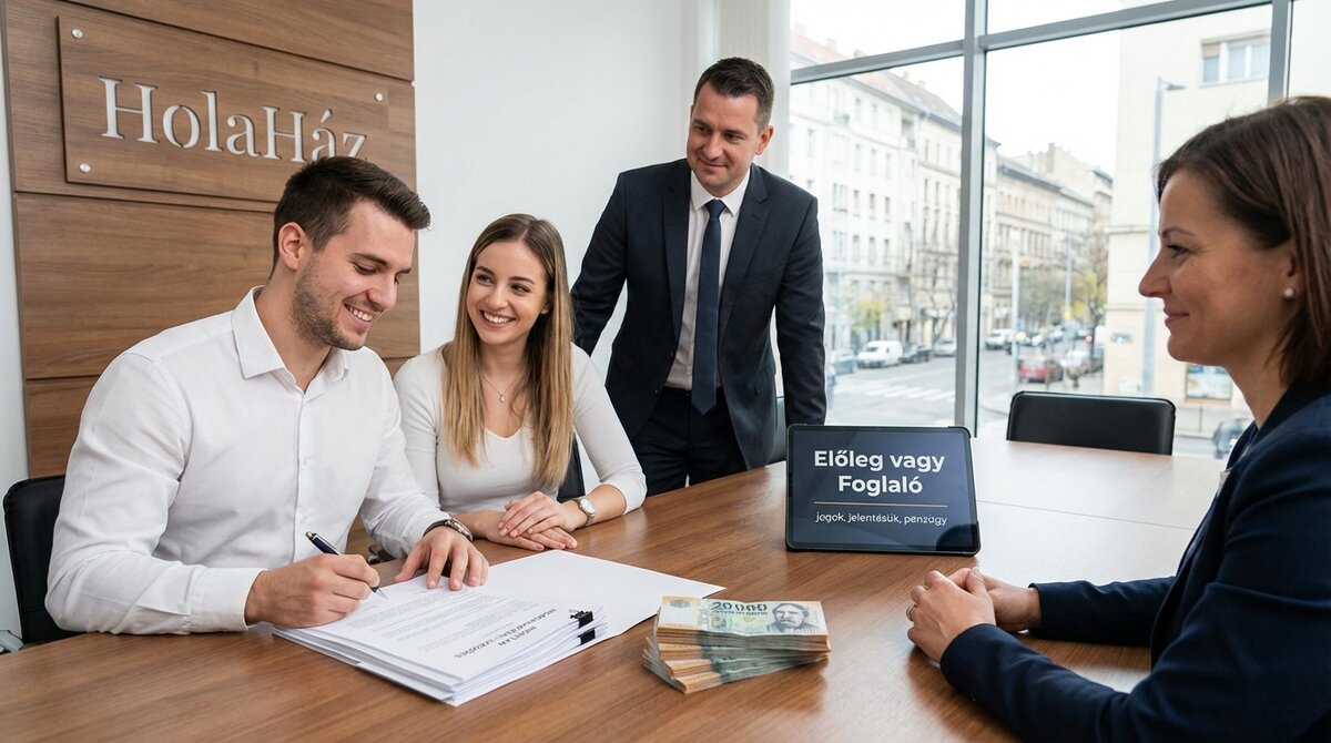 ingatlan adásvételi szerződés aláírása előlegről vagy foglalóról