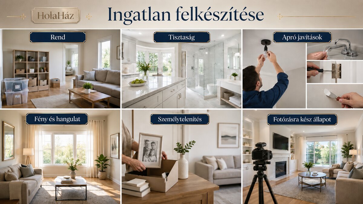 ingatlan felkészítés lépései, hogy jobban eladható legyen