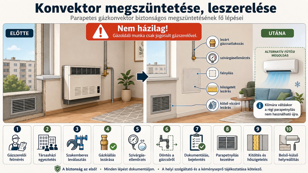 konvektor leszerelése