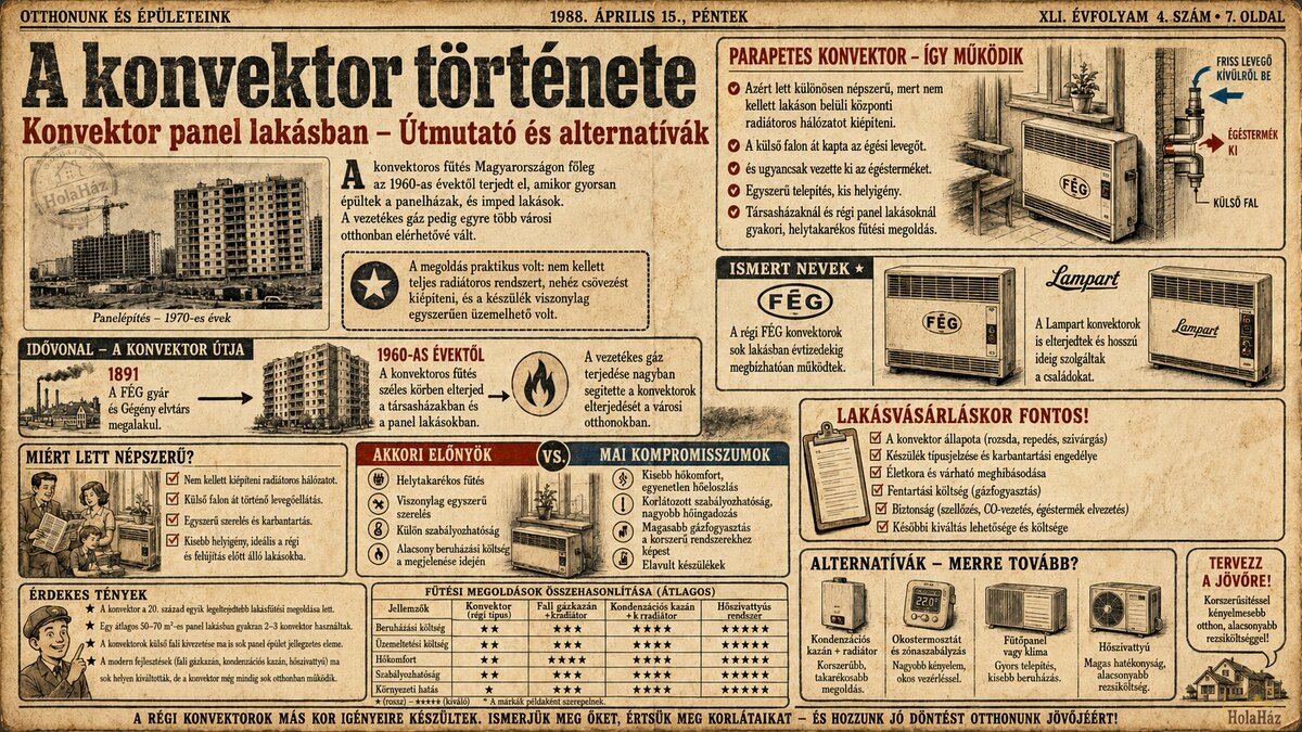 konvektor története