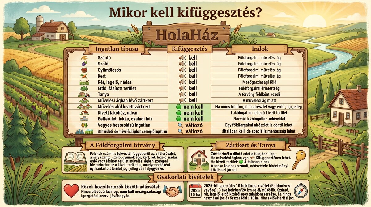 Mikor kell kifüggesztés ingatlan eladáskor