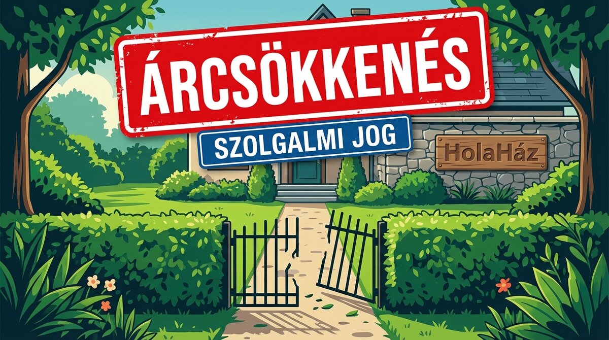 szolgalmi jog miatti árcsökkenés