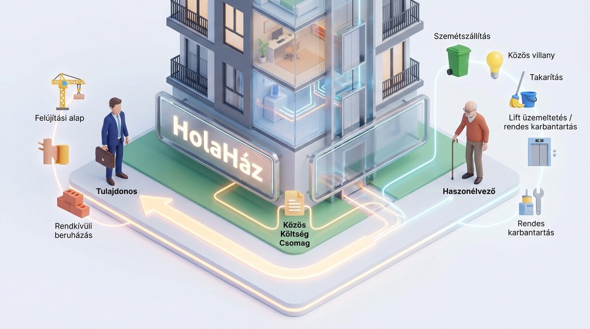 társasházi közös költség haszonélvező vagy tulajdonos fizet