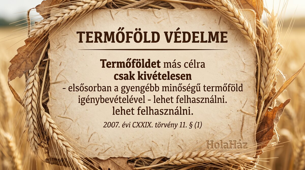 termőföld védelme, más célra hasznosítás
