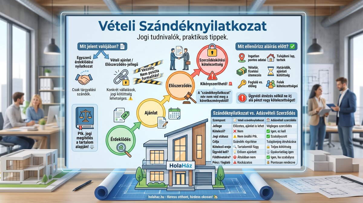 Vételi szándéknyilatkozat tudnivalók infografika