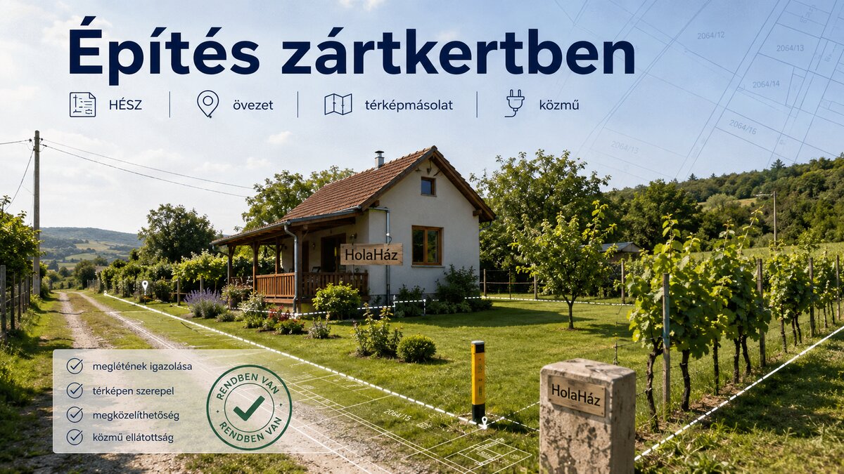 zártkert ingatlanon építés